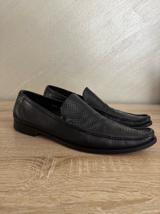 To Boot Adam Derrick NY Men 13 Black Leather Snakeskin Print Loafers Dress Shoes main image 8